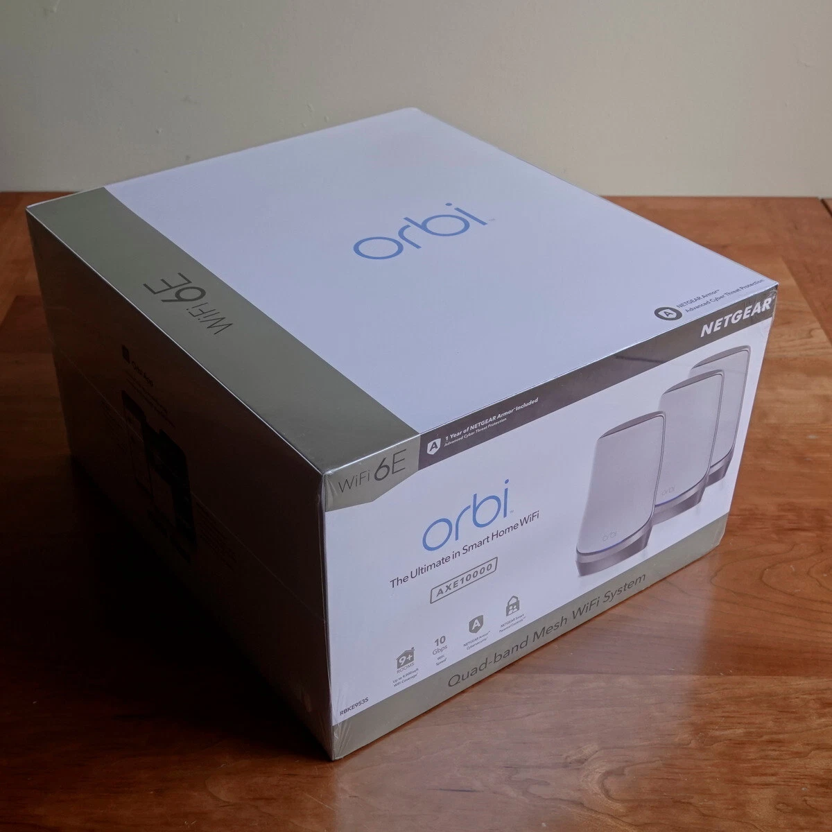 NETGEAR – Orbi AXE10000 Quadband WiFi 6E Mesh System, Internet Security and ProSupport Included