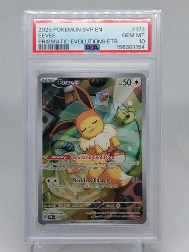 2025 POKEMON SVP EN #173 EEVEE PRISMATIC EVOLUTIONS ETB PSA 10
