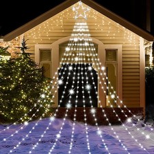 Christmas Outdoor Star String Lights 23FT 860 LED Waterproof Waterfall Tree L...
