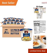 Instant Grits Butter Flavor Breakfast Cereal 12 Pack 1.48oz Easy to Prepare