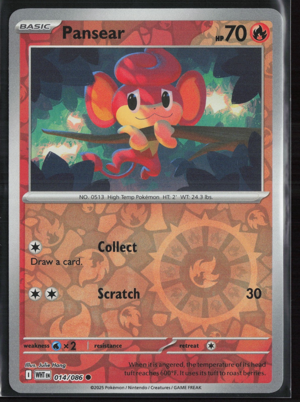 Pansear 14/86 Reverse Holo - White Flare - PTCG - NM