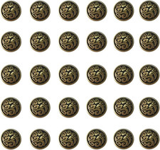 30Pcs Bronze Decorative Buckle Mini Screw Conchos for Leather Western Saddle But