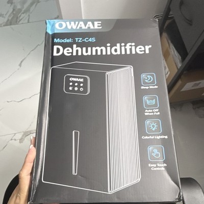 OWAAE TZ-C4S Dehumidifier 1000mL Tank 85W Black Touch, Sleep, Auto Off