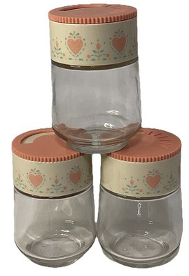 Gemco Forever Your Shaker Set Of 3 Pink Hearts Glass