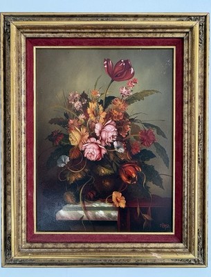 Joseph (Jozsef) Furst (1947) Ungarisches Original Ölgemälde Blumen Signiert Kunst