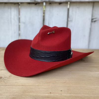 #ad Stone Hats 100X Western Cowboy Felt Hat Tempo Style for Men#x27;s and Women#x27;s Red $179.99