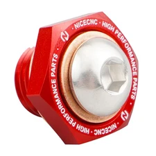 For Yamaha Raptor Grizzly 700 Reducer Oil Drain Screw Plug #90340-14029-00 Red