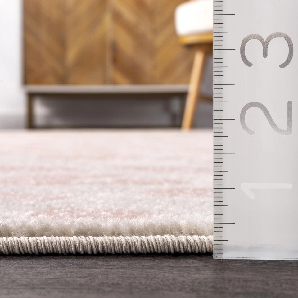 Alfombra Annette Moderna Estampado Leopardo, 8x10, Rosa Bebé Foto 2 de 4