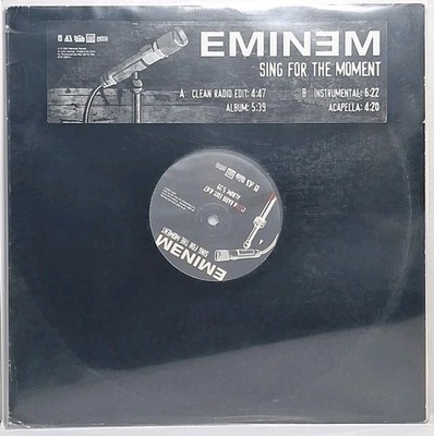 Eminem Sing For The Moment Vinyl Record INTERSCOPE ORIGINAL PROMO Good Condition