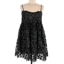 NWT Free People Black Sparkling Goth Lace Dress