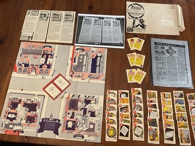 Unused 1937 All Colored-Paper/Radio Advtsg-Premium Send-In Game  WHO IS GUILTY? 