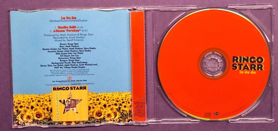 Ringo Starr - La De Da CD 1998 Promo Rock Mercury Records - Imagem 3 de 3
