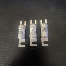 3x 10A 240V STD10 Fuse Links Industrial Panel Fuses
