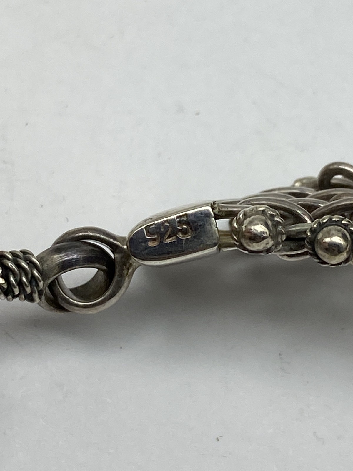 Sterling Silver Multi Link Hook Clasp Necklace 50… - image 7