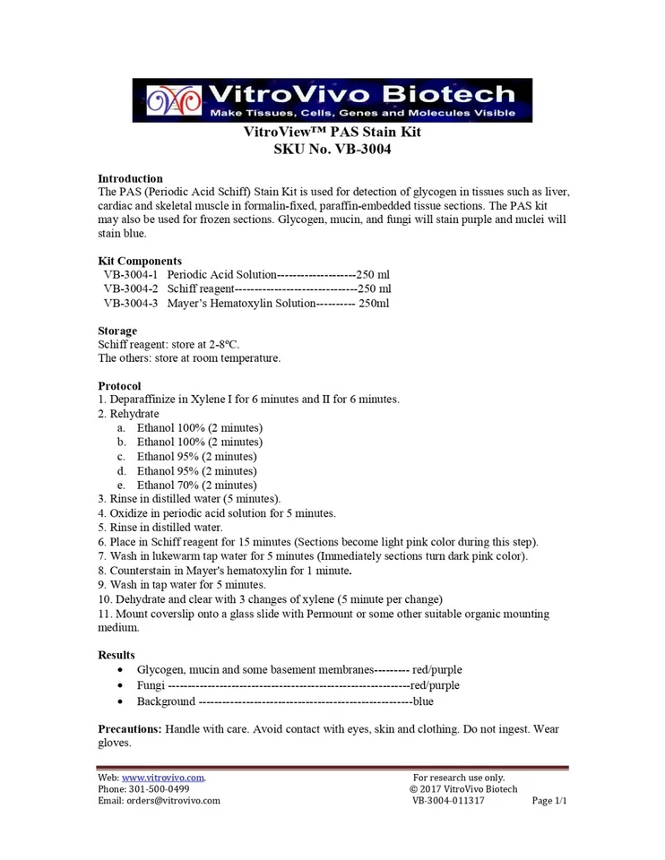 Kit de manchas VitroView™ PAS (Cat#VB-3004) Foto 2 de 4