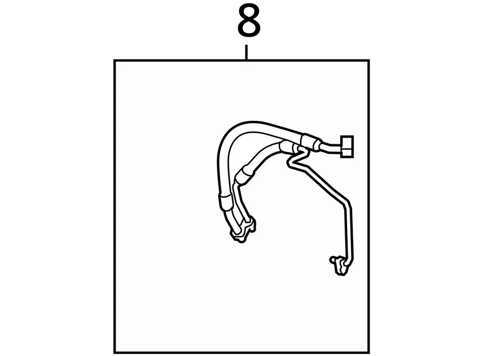 2012-2017 GMC CHEVROLET TERRAIN EQUINOX HOSE ASSEMBLY, A/C COMPRESSOR 22955271 - Image 4 of 4