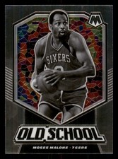 2019 Panini Mosaic Moses Malone #7 Old School Philadelphia 76ers