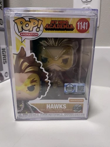 Funko Pop! Hawks #1141 LE3500 My Hero Academia Metallic W/Protector SHIPS NOW