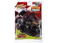 1/64 Diecast Monster Truck Creep Sweeper Zombie Response Unit Black Wheels Jo...
