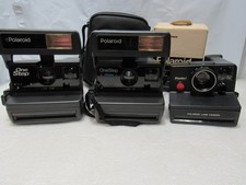 3 Polaroid OneStep Closeup / Land Instant Film Camera W/ Case W62J