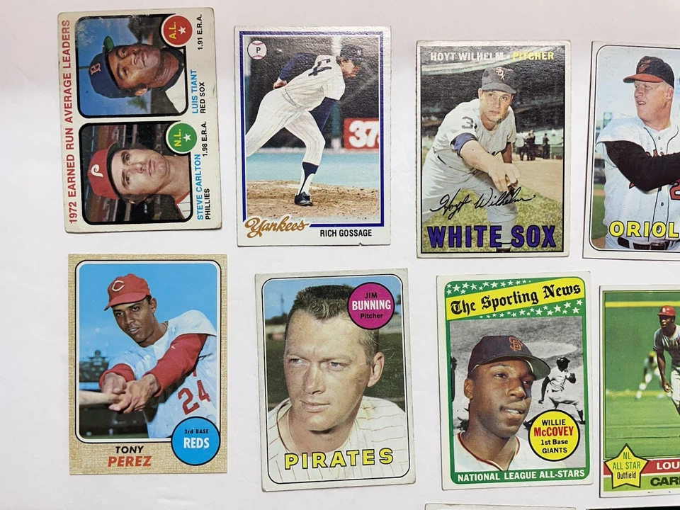 Лот из 27 бейсбольных карточек 1960-х, 70-х годов HOF/Stars, больше. Смешанный класс. ЧИТАЙТЕ - Изображение 2 из 4