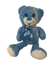 Blue Teddy Bear Plush Stuffed Animal Toy wearing a Blue Scarf