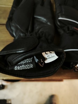 Motorrad Handschuhe Probiker Schwarz Gr. L  Wasserdicht & Atmungsaktiv ungetrage