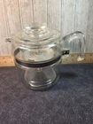 Vtg Pyrex Flameware Percolator 6 Cup Clear Glass Coffee Pot # 7756 B
