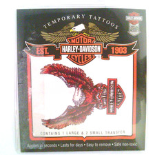 Harley Davidson Vintage 1993 Temporary Tattoos BALD EAGLE LOGO