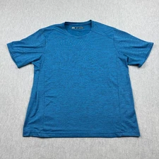 REI Co-Op Shirt Mens Large Blue Active Pursuits Crew Neck Stretch Lightweight