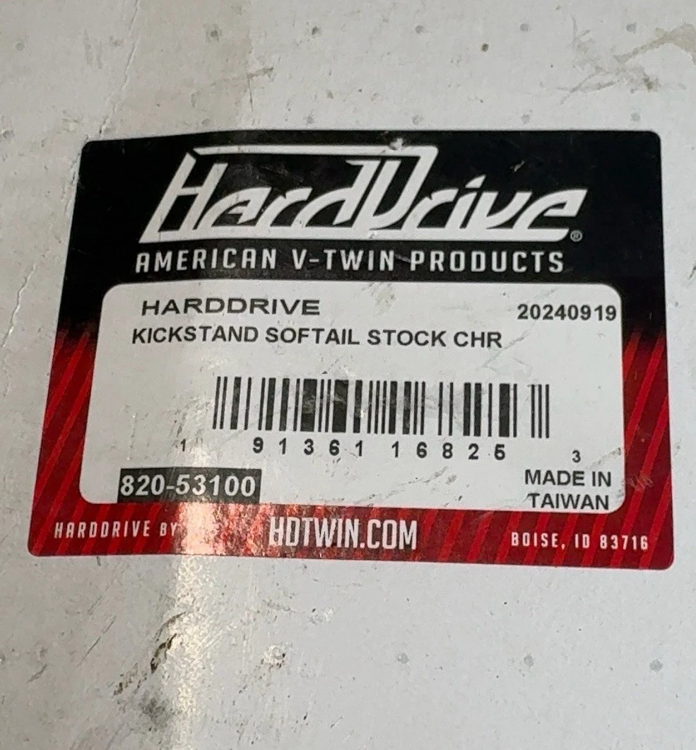 HardDrive 820-53100 Chrome Stock Kickstand Side Stand Harley-Davidson Softail photo 3