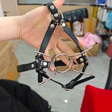 Adjustable Spider O-Ring Open Mouth Gag Bondage Head Harness Straps BDSM Adults