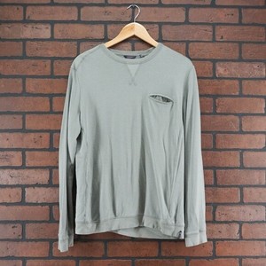 TED-BAKER-Mens-Long-Sleeve-Pocket-Tee-Green-Gray-Size-4-US-Size-Large