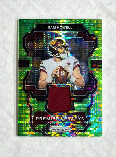 SAM HOWELL 2023 Panini Prizm Premier GREEN PULSAR PRIZM SP GU JERSEY! HUGE SALE!