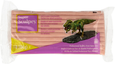 Super Sculpey Beige - Halbtransparent - 454 G