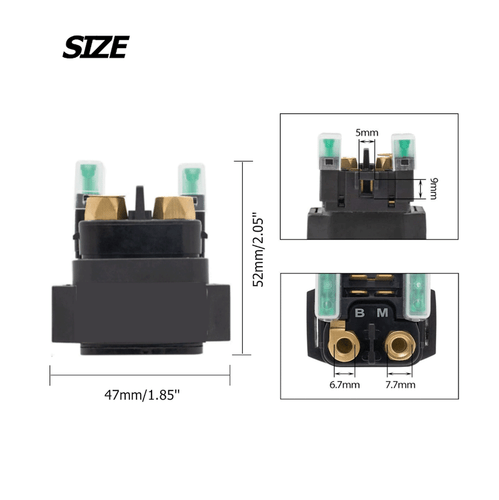 Starter Solenoid Relay For Yamaha YFM 350 400 450 660 Grizzly Kodiak BigBear 30A - Picture 11 of 12