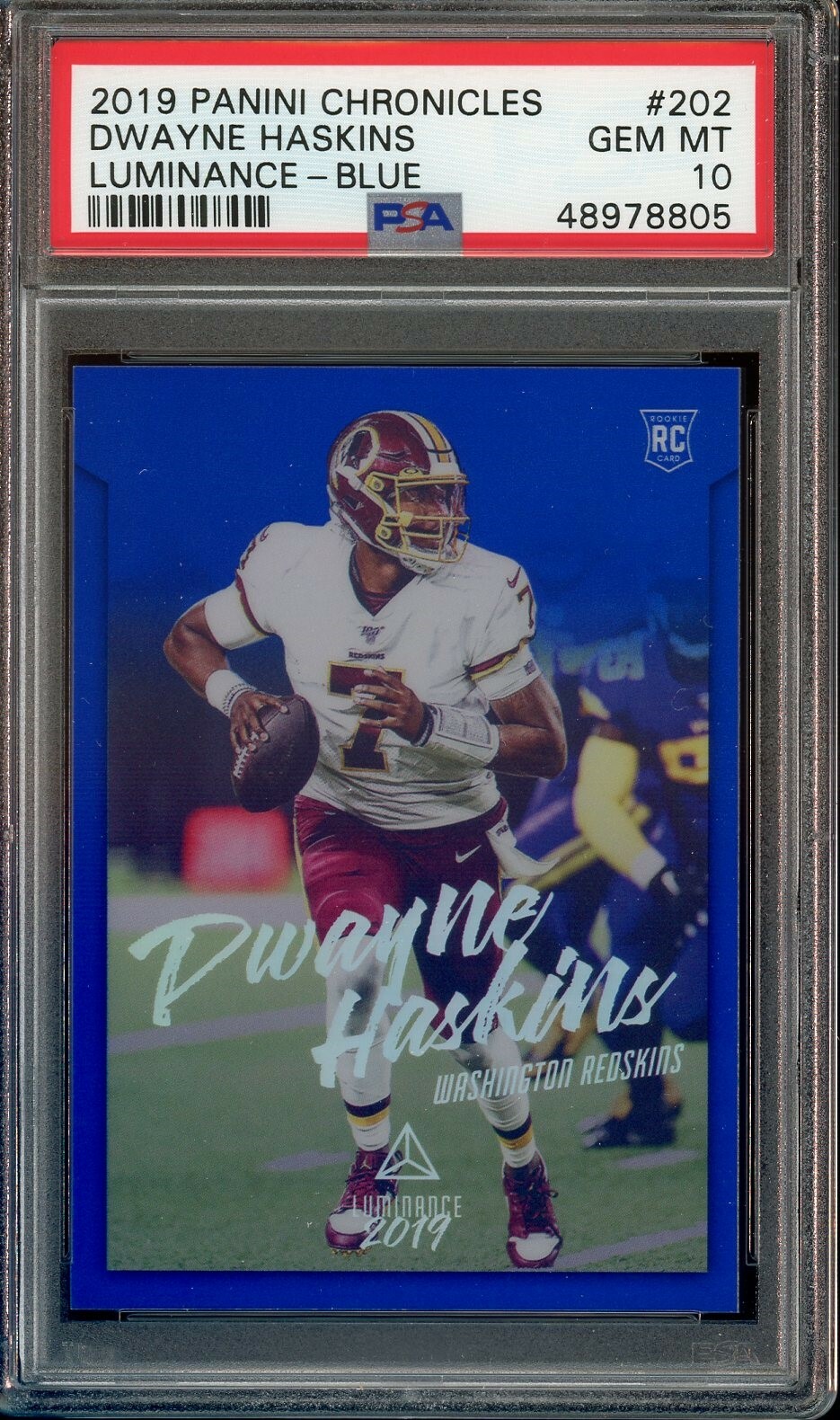 Dwayne Haskins Panini Chronicles Luminance #202 Blue