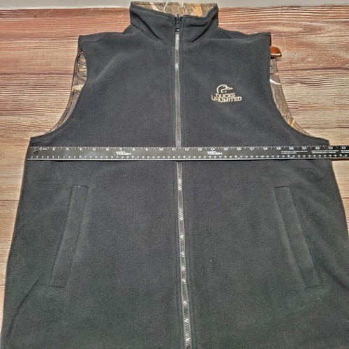 Reversible Ducks Unlimited Mens Size Large Camouflage Vest Jacket - Picture 9 of 10