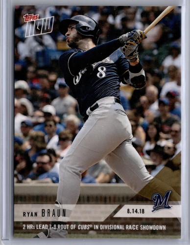2018 Topps Now 596 Ryan Braun