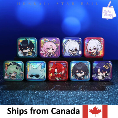 Mihoyo Honkai: Star Rail Official Pom-Pom Gallery Square Pins Series 2