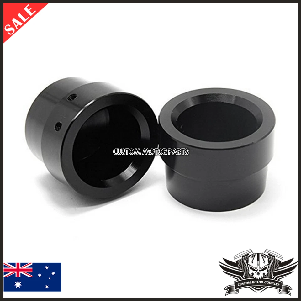 Cubierta de eje delantero trasero CNC aluminio negro RC tuerca Harley Sportster XL883/1200 Foto 3 de 3