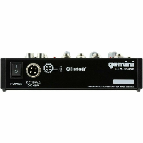 GEMINI GEM 05 USB MIXER AUDIO BLUETOOTH / USB 5 CANALI PHANTOM DSP LIVE KARAOKE - Foto 3 di 3