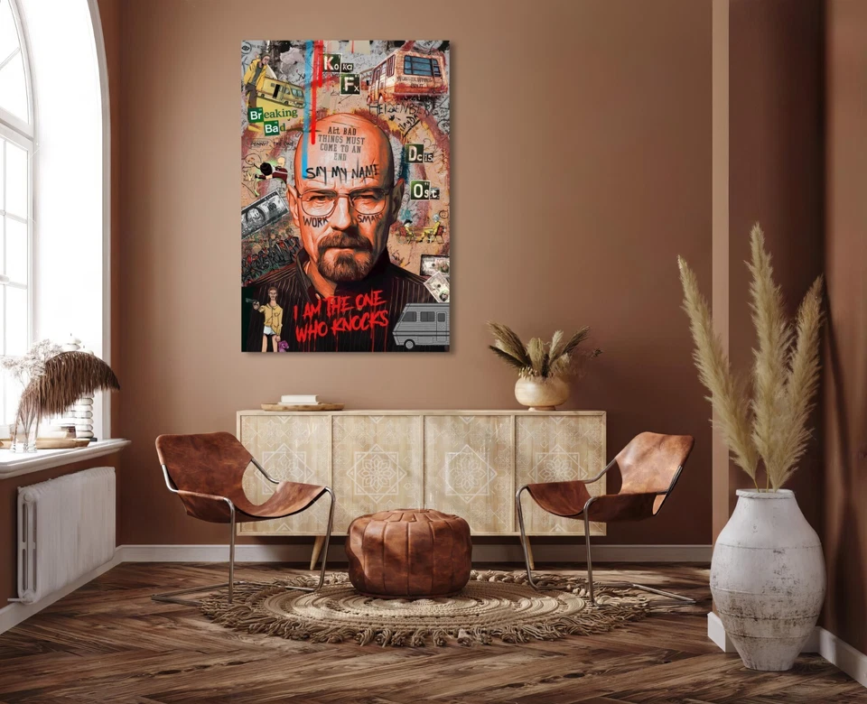 Во все тяжкие тот, кто стучит плакат | поп-арт настенное искусство | культовый плакат серии - Изображение 3 из 4