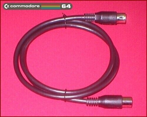 Serial Data Cable for Commodore 64 64C 128 Computer Disk Drive 1541 1541-II NEW - Picture 1 of 1