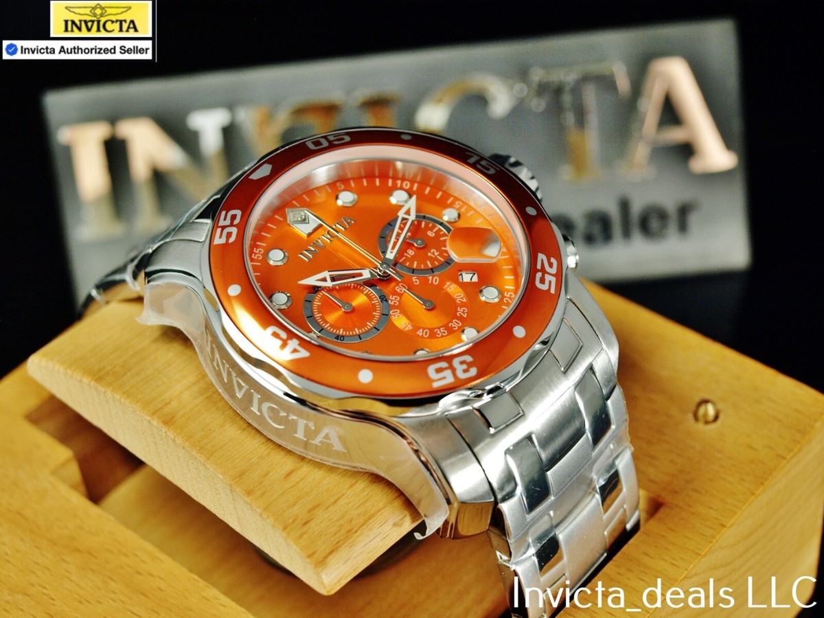 INVICTA クロノグラフ 腕時計 オレンジ NEW Invicta Men's 48mm Pro Diver SCUBA Chronograph ORANGE