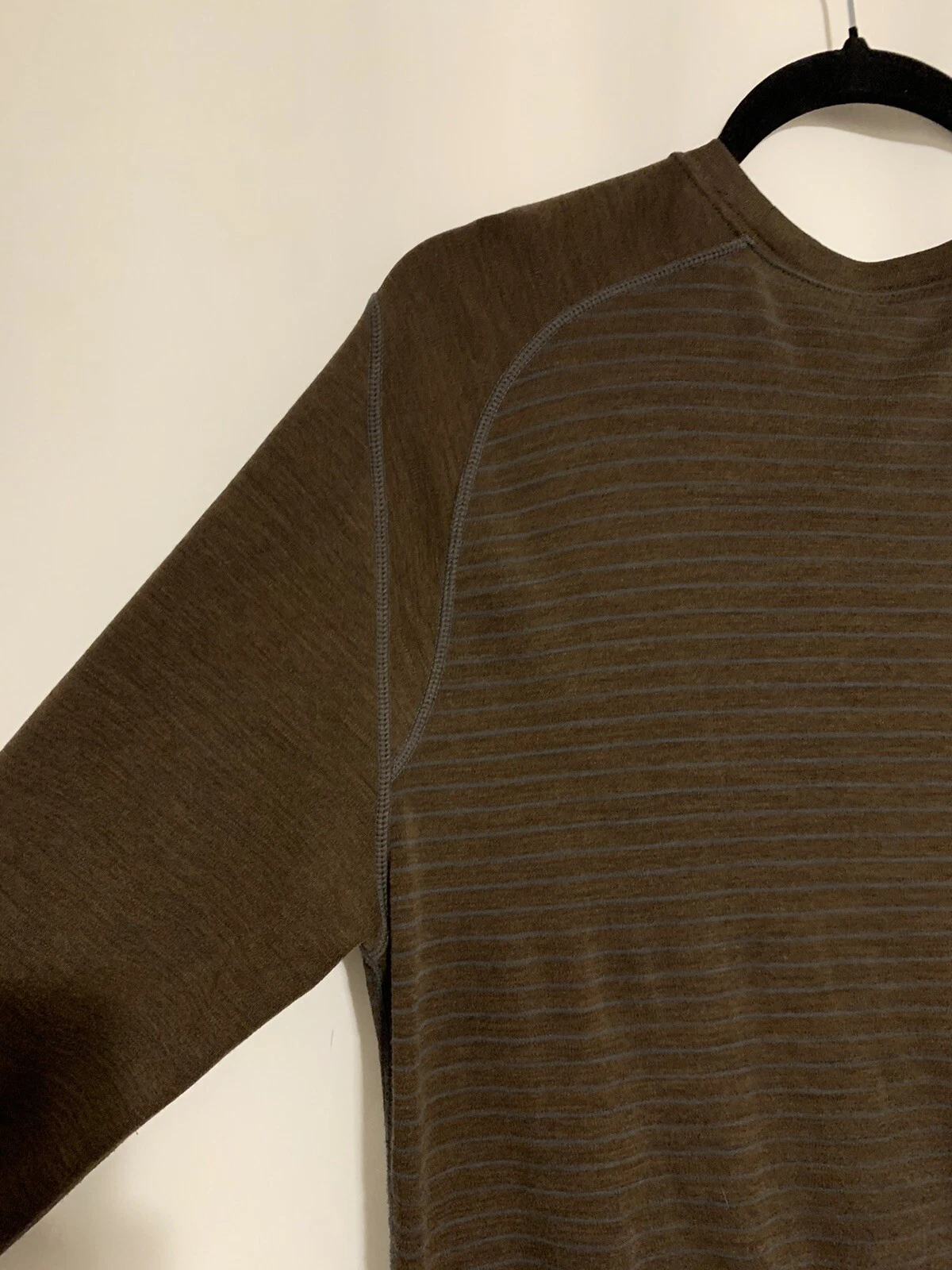 smartwool crewneck pinstripe merino wool lightweight sweatshirt