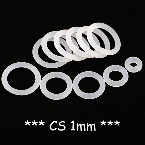 Food Grade ORing 1mm Cross Section Clear Silicone Rubber O Rings