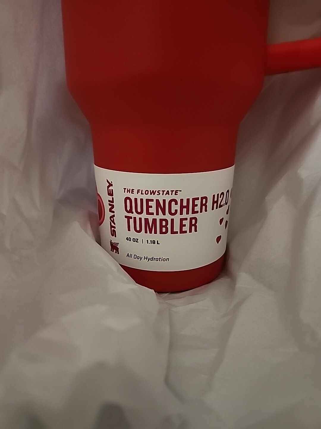 STANLEY '25 Valentines Day 40oz H2.0 Flowstate Quencher Tumbler - Ruby Hearts