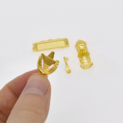 4PC Dollhouse Miniatures 1:12 Scale Door Lock Key Building Components Decor Kit