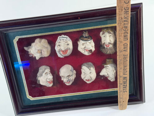 vtg UNUSUAL Bisque Sculptures Thatcher Churchill Fidel Castro Arafat Clinton - Picture 2 of 14